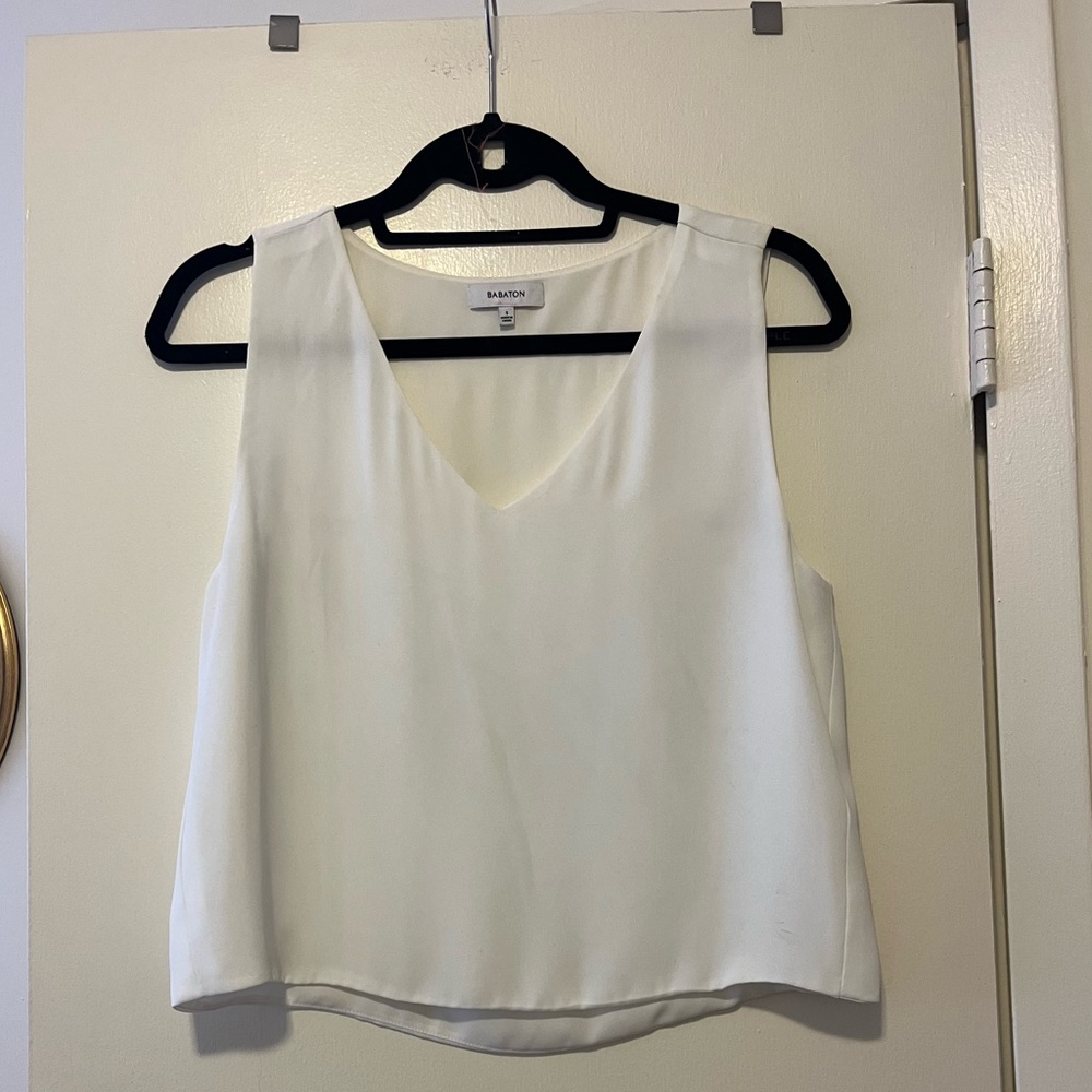 Aritzia White Sleeveless Top